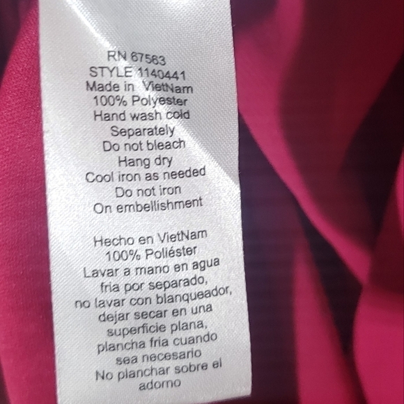 SLNY ruffled fushia dress - Picture 5 of 5